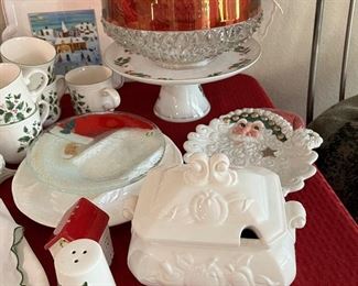 Christmas serving dishes