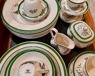 Vast collection of Spode Christmas dishes and serving pieces.