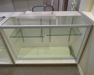 GLASS DISPLAY CASE THAT MEASURES 48” X 24” X 35"