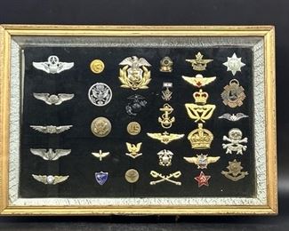 Vintage Military Pins and Medals, some Sterling