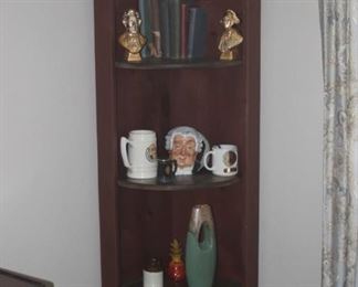 Corner shelves.