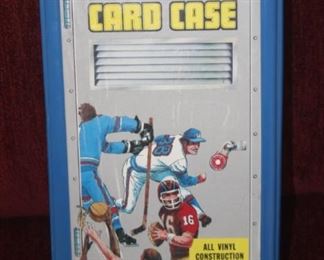 Vintage 1970s Sports Locker Card Case with cards.