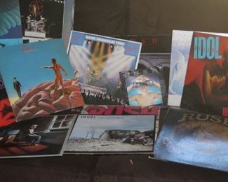 Rush and Billy Idol LPs.