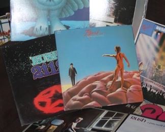 Rush and Billy Idol LPs.