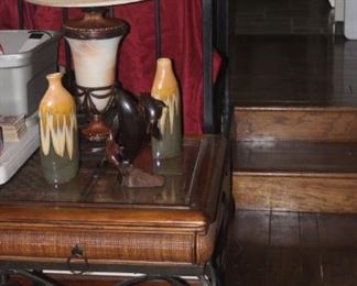 Tommy Bahama style end table.