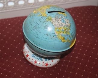 Small money box globe.