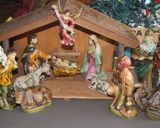 Multiple Nativity Scenes.