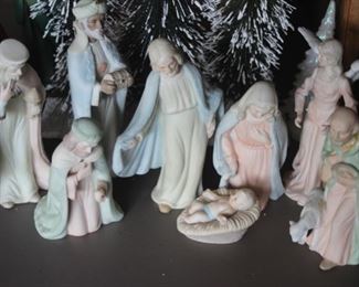 Multiple Nativity Scenes.