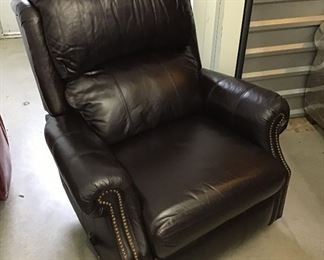 Dark LeatherLike Recliner