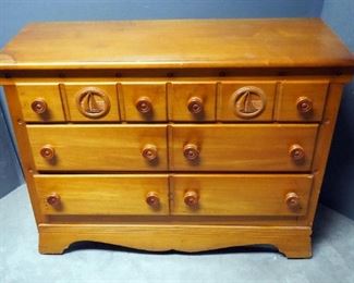Solid Rock Maple & Hard Wood 3-Drawer Dresser, 34" x 44" x 16"