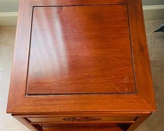 6_____$210 
Rosewood Asian table with single drawer 20x20x21H
