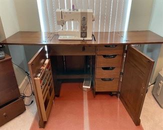 #42-$550  Bernina Record 930 Electric & $75  for table with chair 