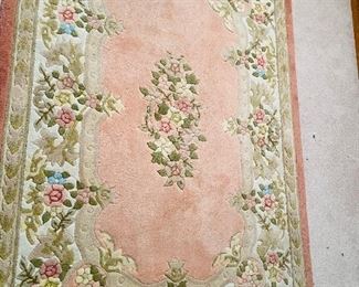 #44 - $200 pink Chinese rug 5’6” x 8’6”