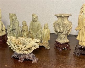 18_____$150 
Collection of soapstone 5 pieces (some broken & poorly
  repaired)