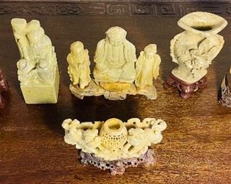 18_____$150 
Collection of soapstone 6 pieces 