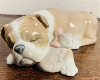 #69 -$30  Lladro friends (Dog and cat) #6417 