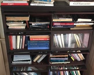 Double four stack lawyer’s bookcase, fabulous collection of art books