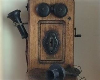 One of a collection of antique telephones 