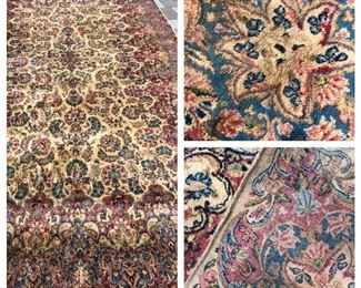 Kirmin palace sized rug, 21’3” by 11’8”, professionally cleaned  