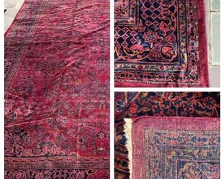 Kashan palace sized rug, 19’2” by 13’, signed by the maker, professionally cleaned 