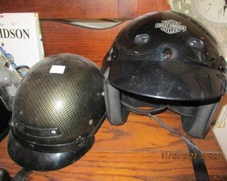Harley helmets - several to choose from.