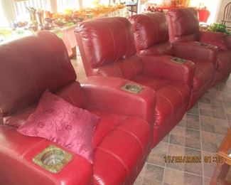GREAT set of 4 Theater recliners. Like new....