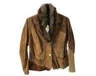 Coldwater Creek Women's XL Leather Jacket, faux fur