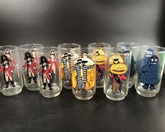 9 1970's McDonald's Glass tumblers