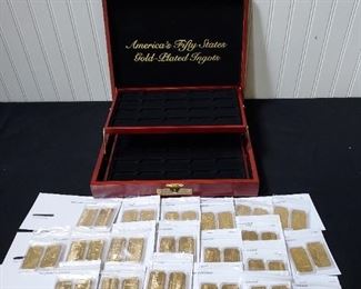 18kt Gold Plated Ingots of the 50 States