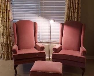 Velvet Wingback Chairs