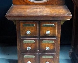 Pulaski Furniture Co Apothecary, 3-Drawer Night Stand, Qty 2, 34" x 24" x16" Matches Lot 7, 8 And 9 Vintage Michelob Dry Bar Light With Pull Switch