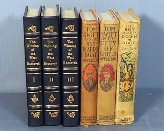 "The Winning Of The West" By Theodore Roosevelt, Vol 1,2 And 3, Tom Swift Series Books, Qty 2 And the Boy Scouts Down In Dixie
