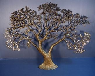 Decorative Crafts Inc. Hand Crafted Brass Tree of Life, 26" x 35"