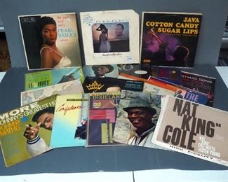 LP Albums Including Nat King Cole, Mills Bros., Jonah Jones, Johnny Mathis And More, Total Qty 16