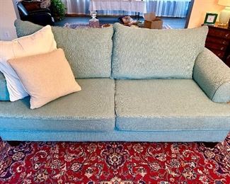 Lovely aqua sofa,