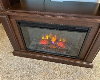 Electric fireplace.