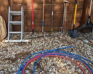 Ladder (sold), Water Tubing - Lots of Additional Construction Materials, Hardware, Flooring etc not pictured but available for purchase.