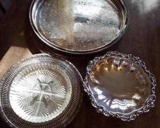 Serving pieces, silverplate 