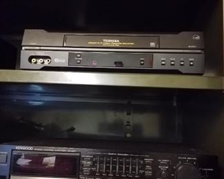 Toshiba 4 head HI-FI Video cassette recorder,  kenmore stereo control Amp KC-207