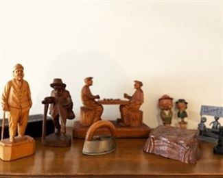 German Carved Wooden Figurines