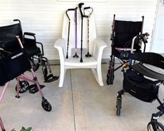 Wheelchairs, Rollators, Canes