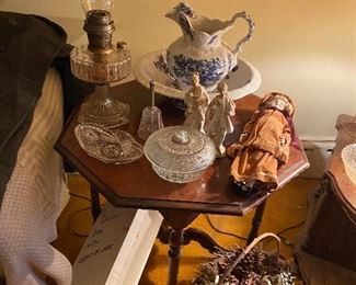 assorted vintage table items