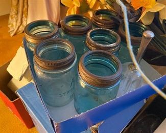 Green glass canning jars 🫙 