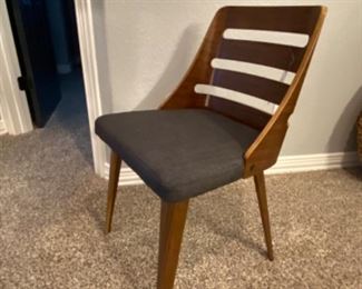 Carson Carrington Mid Century Walnut Wood Chair