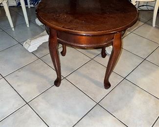Single solid wood side table