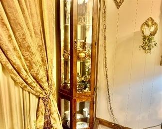 Solid wood curio cabinet 