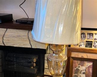 Vintage Glass lamps. (2) available 
