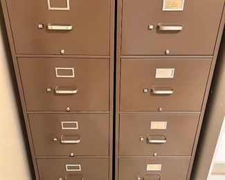 Large full size 4 drawer file cabinets 