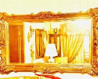 Beautiful gold wall mirror 