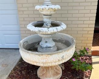 Cement fountain, pump condition unknown available for presale $400